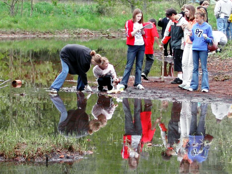 Science Students at the History Wetlands