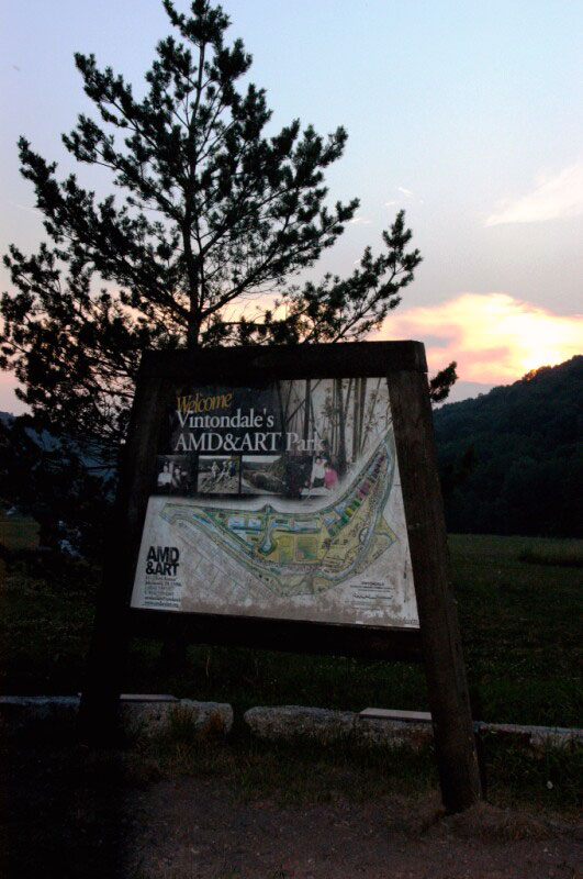 Park Sign at Sunset